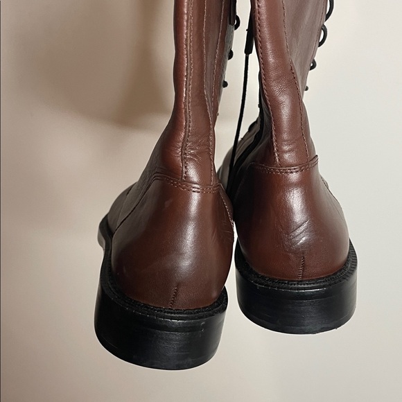 Sam Edelman | Women’s Nance Lace Up Tall Brown Leather Boots Size 8.5 NWOB - Picture 5 of 8